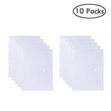 Binder Pockets, 11 Ring Clear Binder Pockets Fit in 2 / 3 / 4 Ring, Side Loading, Plastic Envelopes with Closure, Letter Size 10 Packs