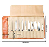 EVERPRIDE Chef Knife Roll Bag | Durable Knife Carrier Stores 10 Knives PLUS Zipper for Culinary Tools | Portable Chef Knife Case w/Many Slots, Handle & Shoulder Strap | Knives Not Included