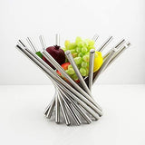 PENGKE Creative Stainless Steel Rotation Fruit Bowl,Fruit Basket Fruit Stand Fruit Holder For Kitchen Storage Rack,Silver