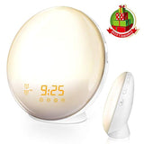 Warmhoming Wake-Up Light Alarm Clock with Colored Sunrise Simulation and Radio for Bedroom