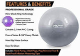 PRO MAX Exercise Ball by SmarterLife - Professional Grade Yoga Ball for Balance, Stability, Fitness, Pilates, Birthing, Therapy, Office Ball Chair, Classroom Flexible Seating