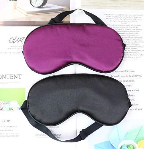 Sleeping Eye Mask for Women Men Cute Blindfold Sleep Mask Eyeshades Night Black