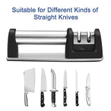 Knife Sharpener, Safe Kitchen Knife Sharpeners Handle for Straight and Serrated Knives Diamond Coated Quickly, Safe and Easy to Use by Hilife