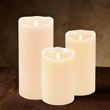 Luminara LED Flameless Candles, Luminara Flameless Real Wax Moving Wick LED Candle for Home/Party/Halloween/Christmas/Wedding Decor with Timer Control Vanilla Scent 3.5" x 5" - Ivory by  iDOO