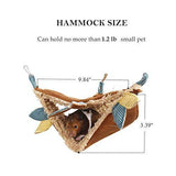 JanYoo Hamster Hammock Cage Accessories Hanging Fleece Bed Swing Bag for Sugar Glider Guinea Pig