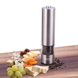 MERCIER Automatic Electric Salt or Pepper Grinder Mill, Battery Powered with LED Light At Bottom