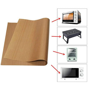 5Pack Teflon Fiber BBQ Grill & Baking Mats, Non-stick, Reusable, Heat Resistant，Easy to Clean