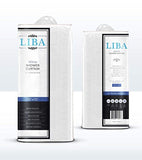 LiBa Mildew Resistant Fabric Shower Curtain Waterproof/Water-Repellent & Antibacterial, 72x72 - White