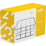 Clear Supplies Utensil Caddy Organizer - 5 compartment acrylic plastic storage container! Perfect holder for any Kitchen office or play room can fit markers pens pencils makeup and other accessories!