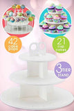 COMPLETE CAKE POP MAKER KIT - Jam packed with silicone cakepop baking mold, 200 lollipop sticks, candy and chocolate melting pot, decorating pen, bags, twist ties & 3-Tier display stand holder by Cakes of Eden