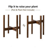 Mid Century Plant Stand - Up to 10'' Flower Pot, Wood Indoor Planter Holder, Modern Home Decor (Planter Not Included)