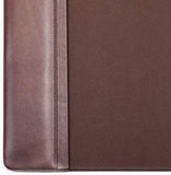 Dacasso Chocolate Brown Leather 34 by 20-Inch Desk Pad with Side Rails