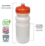 Rolling Sands 20 Ounce Sports Water Bottles 24 Pack, BPA-Free, Made in USA, Dishwasher Safe