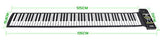 Tomsenn 88 Keys Professional Silicon rubber midi Flexible Roll up Electronic Piano Keyboard with louder speaker,for windows.