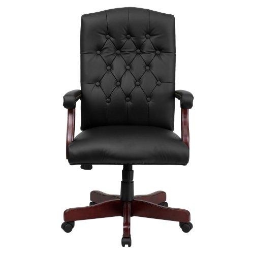 Flash Furniture Bomber Brown Classic Executive Swivel Office Chair with Arms