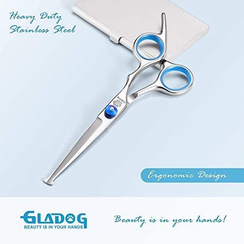 Elfirly Professional Dog Grooming Scissor with Safety Round Tips, Stainless Steel Pet Grooming Scissors, Sharp and Durable Pet Grooming Shears for Dogs and Cats