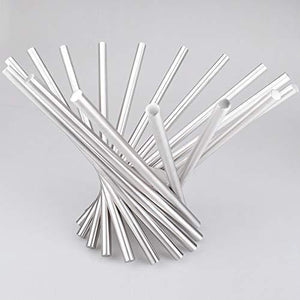 PENGKE Creative Stainless Steel Rotation Fruit Bowl,Fruit Basket Fruit Stand Fruit Holder For Kitchen Storage Rack,Silver