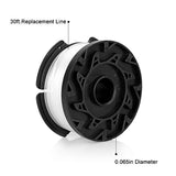 YWTESCH Line String Trimmer Replacement Spool,30ft 0.065" Autofeed String Trimmer Line Replacement Spool for Black+Decker String Trimmers (8 Replacement Spool,1 Spool Cap,1 Spring)