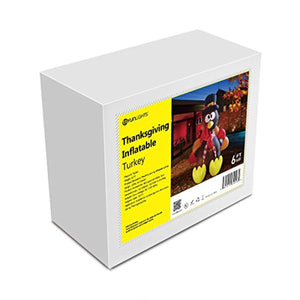 YUNLIGHTS Halloween Decorations 8ft Inflatable Spider Decor Built-in LED Lights with Anchoring Stakes for Outdoor, Yard, Garden,Lawn,Party