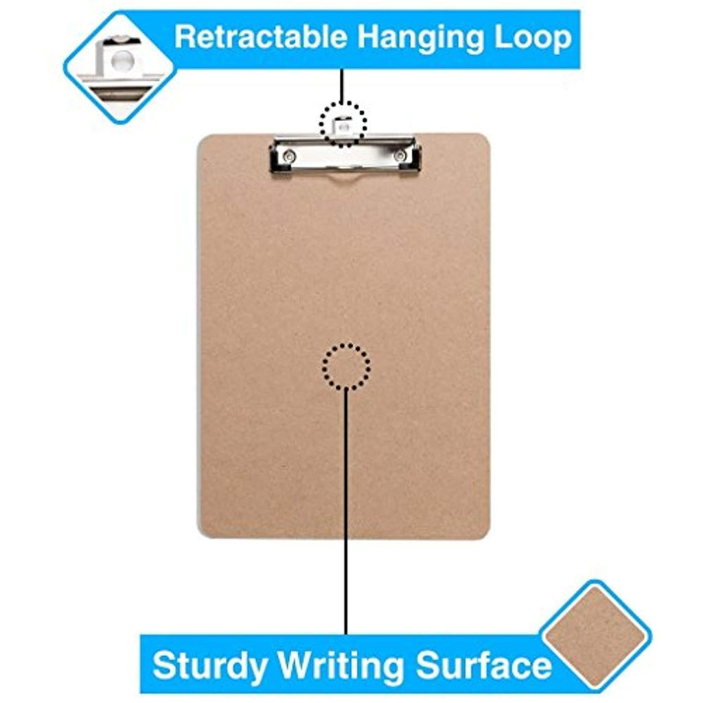 Clipboards (Set of 30) by Office Solutions Direct! ECO FRIENDLY Hardboard Clipboard Pack, Low Profile Clip Standard A4 Letter Size, Classroom Supplies