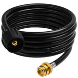 X Home 12 Feet Propane Tank Adapter Hose Assembly 1lb to 20 lb Converter for QCC1/Type 1 LP Gas Tank -Connects 1 LB Portable Appliance to 20 lb Propane Bottle