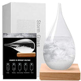 Storm Glass Weather Predictor-Creative Stylish Desktop Storm Glass Weather Bottle Forecast Perfect for Christmas/Birthday Gift and Home/Office Decorations
