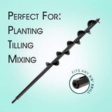 7Penn Garden Plant Flower Bulb Auger 3in x 12in Rapid Planter – Post or Umbrella Hole Digger for 3/8in Hex Drive Drill