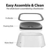 Vitalumos Dog Water Bowl, Splash-Free Pet Bowl with Antibacterial Material, Vehicle Carried Water Bowl for Dogs/Cats/Pets