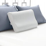 Sleep Innovations produced by Innocor Comfort Memory Foam Contour Pillow with Cotton Cover, Made in The USA with a 5-Year Warranty-Standard Size, White