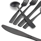 Matte Black Silverware Set, Satin Finish 20-Piece Stainless Steel Flatware set, Tableware Cutlery Set Service for 4,Utensils for Kitchens, Dishwasher Safe