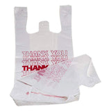 TashiBox Thank You Bags Reusable Grocery Bags - Measures 11.5" X 6.25" X 21", 15mic, 0.6 Mil - 308 Count