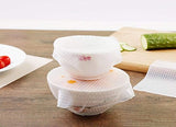 Magik Stretch Reusable Silicone Bowl Food Storage Wraps Cover Seal Fresh Lids (4 Pack, Transparent)