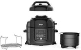 Ninja Foodi 7-in-1 Programmable Pressure Fryer, Slow Multi Cooker with TenderCrisp Technology, 5 Pot, 3-qt. Air Fry Basket (OP101), 5-Quart, Black/Gray