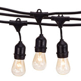 Deneve Outdoor String Lights (48 ft.) Kit with Vintage Edison Bulbs, Ideal as Outdoor Lights, Patio Lights, Outdoor Lighting, Porch Lights, Garden Lights, Edison Bulb String Lights