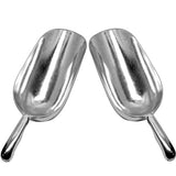 Set of 2 Large (38 Oz.) BonBon Aluminum Ice Scoop, Dry Goods Bar Scooper High Grade Commercial Scoop