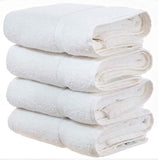 Luxury Bath Towels for Bathroom-Hotel-Spa-Kitchen-Set - Circlet Egyptian Cotton - Highly Absorbent Hotel Quality Towels - Bulk Set of 4-27x54 Inch (White, 4)