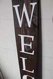 SmithFarmCo Wooden Welcome Sign for Home Front Porch Sign/Front Door Sign: Rustic Wood