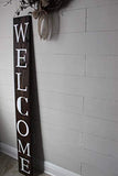 SmithFarmCo Wooden Welcome Sign for Home Front Porch Sign/Front Door Sign: Rustic Wood