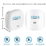 Tomu Ultrasonic Pest Repeller for Bugs and Insects, Mice Repellent to Repel and Prevent Mouse, Ant, Mosquito, Spider, Rodent, Roach,Child and Pets Safe Control(4 New Packs)