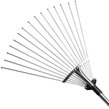 gonicc 63 inch Professional Adjustable Garden Leaf Rake, Expanding Metal Rake - Adjustable Folding Head from 7 Inch to 22 Inch. Collect Leaf Among Delicate Plants,Lawns and Yards. Ideal Camp Rake.