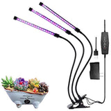 Grow Light, Grow Lights for Indoor Plants, Moer Sky 27W 54 LED Bulbs Timming Plant Grow Lamp with Red, Blue Spectrum, 3/6/12H Timer, 3-Head Divide Control Adjustable Gooseneck, 5 Dimmable Levels