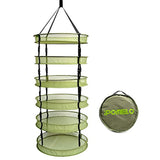 IPOMELO Hanging Herb Drying Rack Dry Net 2ft 6 Layer Clip-On Collapsible Green Mesh