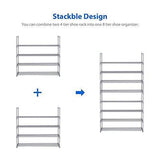 HOME BI 4 Tier Shoe Rack, 20 Pairs Shoes Organizer Closet for Home & Office, Anti-Rust,Easy to Assemble, No Tools Required,35.6”W x 12.0” D x 33.27”H, Black