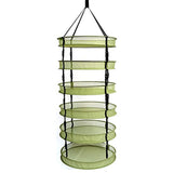 IPOMELO Hanging Herb Drying Rack Dry Net 2ft 6 Layer Clip-On Collapsible Green Mesh