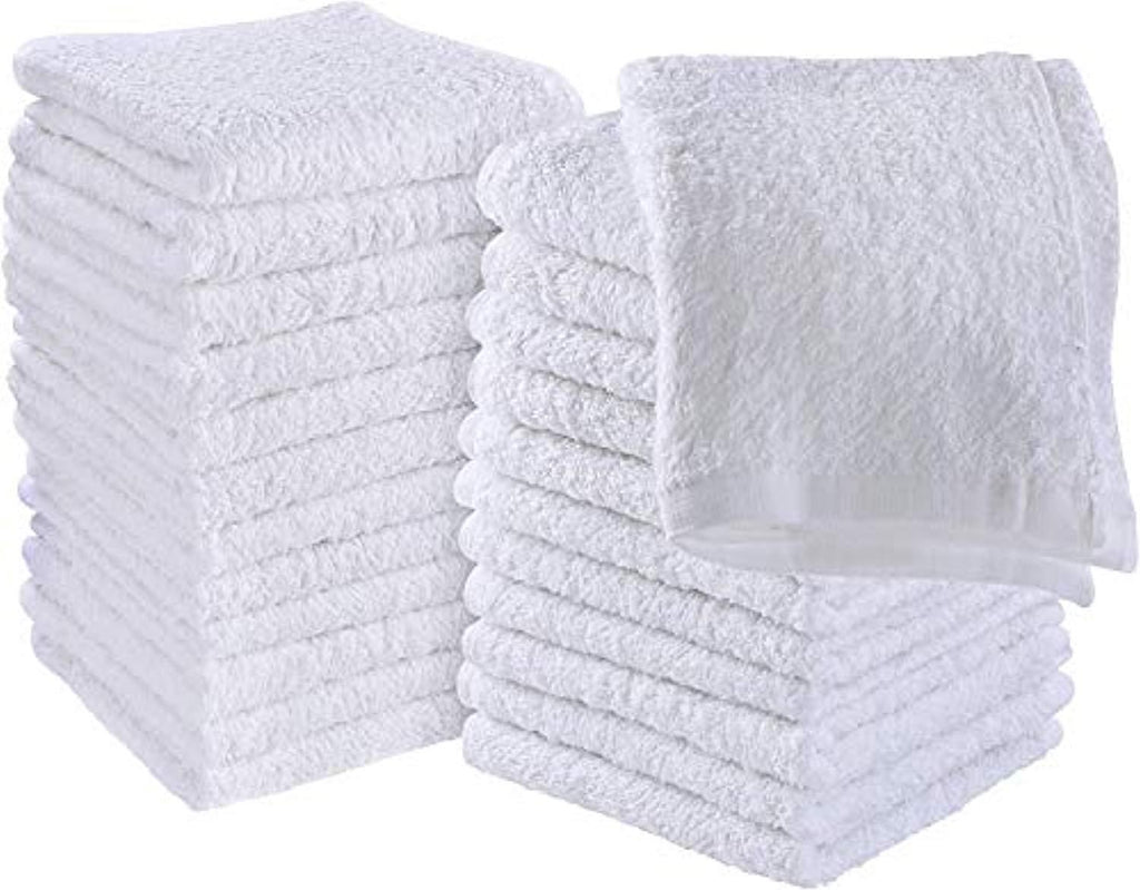 Utopia Towels Cotton Washcloths (White, Pack of 60)