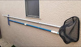 Aquatix Pro Pool Pole Hanger Premium 4pc Blue Aluminium Holder Set, Ideal Hooks for Telescopic Poles, Skimmers, Leaf Rakes, Nets, Brushes, Vacuum Hose, Garden Tools and Swimming Pool Accessories