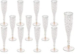 60 pc Gold Glitter Classicware Glass Like Champagne Wedding Parties Toasting Flutes (1 Box = Quantity 60)