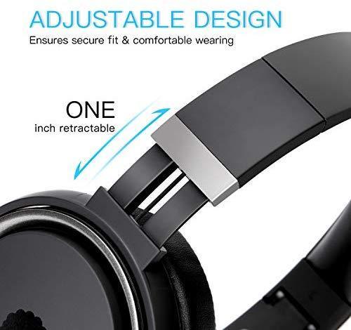 ROCKPAPA Circle ONE Wired Headphones with Microphone and Volume Control Foldable Lightweight Headset for Cellphones Tablets Smartphones Laptop Computer PC Mp3/4 CD DVD White/Gold