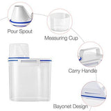 Mini Dry Food Storage Container - Rice Container with Pour Spout + Cup - Handy Dry Food Keeper for Sugar Beans Grain Candy 1.5L Blue