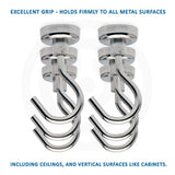 Maskeny 40 LB Magnetic Hooks Strong Neodymium Heavy Duty for Cruise, Kitchen Organization and Indoor/ Outdoor Storage Hanging - Bonus Push Pins Refrigerator Magnet